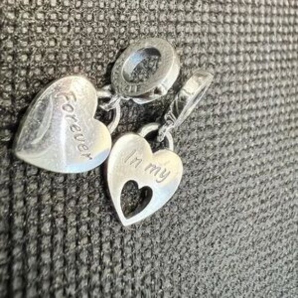 Pandora Mother Daughter Heart Charms - Picture 5 of 5
